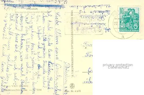 AK / Ansichtskarte Potsdam Klement Gottwald Strasse Potsdam