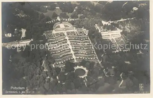 AK / Ansichtskarte Potsdam Schloss Sanssouci Fliegeraufnahme Potsdam