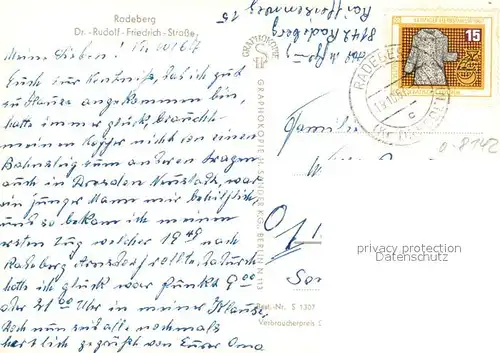 AK / Ansichtskarte Radeberg_Sachsen Dr Rud Friedrich Strasse Radeberg Sachsen