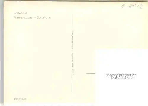 AK / Ansichtskarte Radebeul Friedensburg Spitzhaus Panorama Radebeul