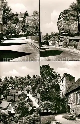AK / Ansichtskarte Reinhausen_Goettingen Dorfstrasse Bielstein Klosterkirche Reinhausen Goettingen