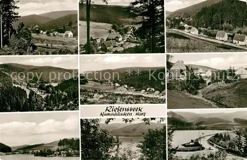 AK / Ansichtskarte Riefensbeek Kamschlacken Panorama Teilansichten Riefensbeek Kamschlacken