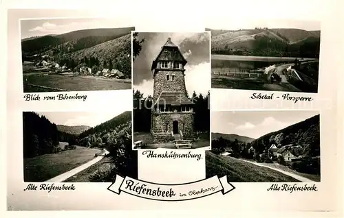 AK / Ansichtskarte Riefensbeek Kamschlacken Boesenberg Soesetal Vorsperre Alte Riefensbeek Hanskuehnenburg Riefensbeek Kamschlacken