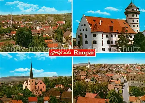 AK / Ansichtskarte Rimpar Stadtpanorama Kirche Schloss Rimpar