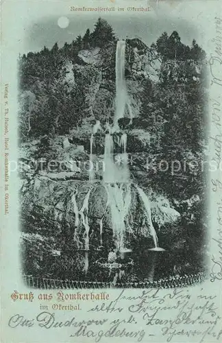AK / Ansichtskarte Romkerhalle Romkerwasserfall Mondschein Romkerhalle