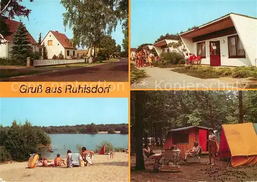 AK / Ansichtskarte Ruhlsdorf_Bernau Dorfstrasse Jugenderholungszentrum Campingplatz Ruhlsdorf Bernau