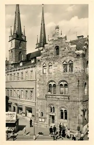 AK / Ansichtskarte Saalfeld_Saale Poliklinik Apotheke Saalfeld_Saale