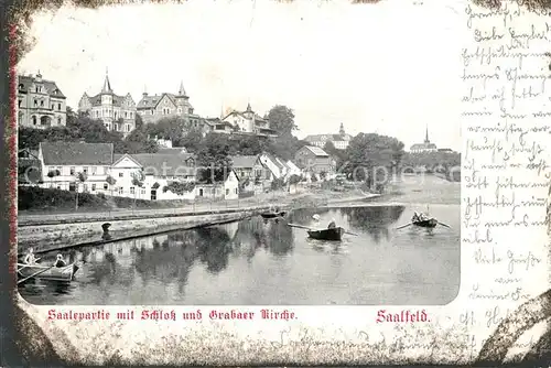 AK / Ansichtskarte Saalfeld_Saale Schloss Brabaer Kirche Saalfeld_Saale