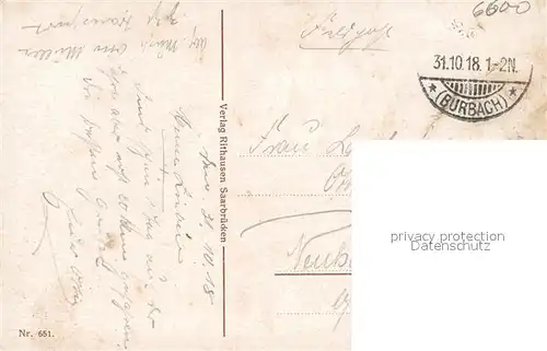 AK / Ansichtskarte Saarbruecken Bahnhofstrasse Feldpost Saarbruecken