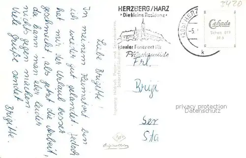 AK / Ansichtskarte Scharzfeld Burgruine Jugendherberge  Scharzfeld