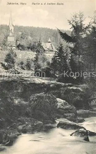 AK / Ansichtskarte Schierke_Harz Partie an der kalten Bode Schierke Harz