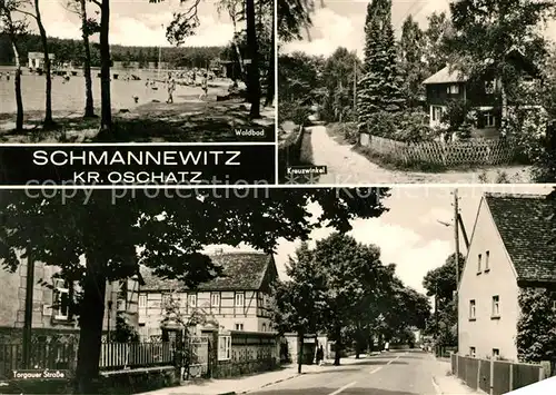 AK / Ansichtskarte Schmannewitz Waldbad Kreuzwinkel Torgauer Strasse Schmannewitz