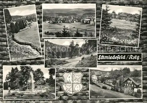 AK / Ansichtskarte Schmiedefeld_Rennsteig Stutenhaus Kuranlage Film Buehne  Schmiedefeld_Rennsteig