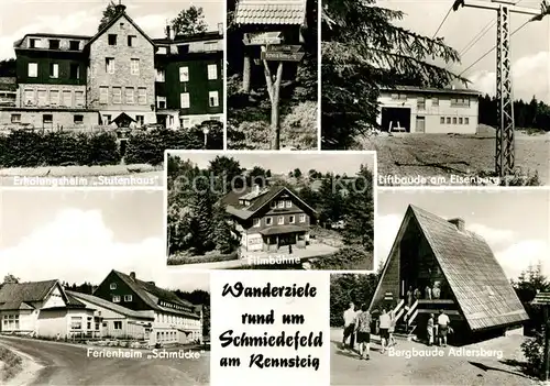 AK / Ansichtskarte Schmiedefeld_Rennsteig Liftbaude Eisenberg Schmuecke Bergbaude Adlersberg Schmiedefeld_Rennsteig