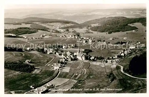 AK / Ansichtskarte Schoenwald_Schwarzwald Fliegeraufnahme Schoenwald Schwarzwald