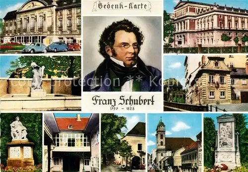 AK / Ansichtskarte Schubert_Franz Gedenkkarte Konzerthaus Musikvereinshaus Dreim?derlhaus 