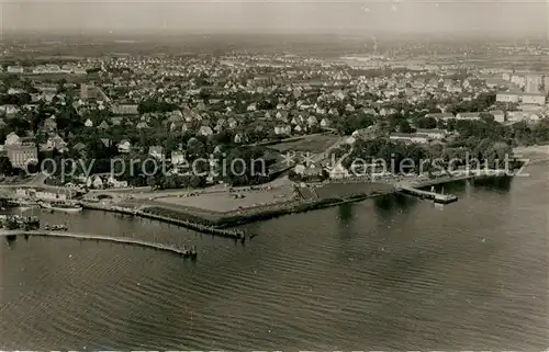 AK / Ansichtskarte Schulau_Wedel Fliegeraufnahme Hafen Schulau_Wedel