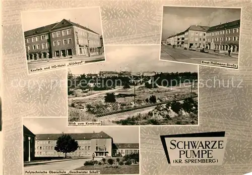 AK / Ansichtskarte Schwarze_Pumpe Kaufeck HO Hotel Glueckauf Kombinat  Schwarze Pumpe