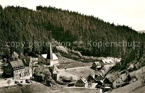 AK / Ansichtskarte Schwarzenstein_Wald Teilansicht Kirche Schwarzenstein_Wald