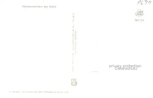 AK / Ansichtskarte Schwarzenstein_Wald Teilansicht Kirche Schwarzenstein_Wald