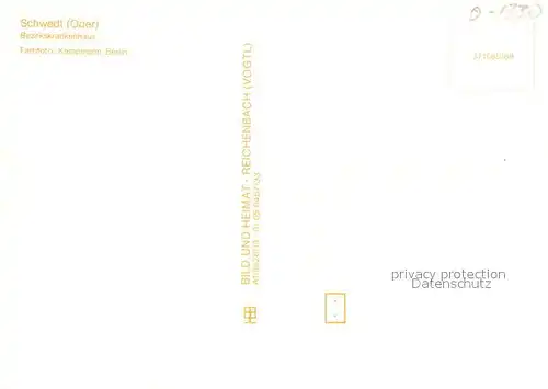 AK / Ansichtskarte Schwedt_Oder Bezirkskrankenhaus Schwedt Oder