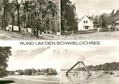 AK / Ansichtskarte Schwielochsee Zaue Zeltplatz Jessern DJH Fryco Racho Goyatz Seglerhafen Schwielochsee