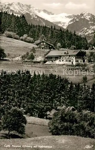 AK / Ansichtskarte Seifriedsberg_Sonthofen Cafe Pension Kuehberg mit Nebenhaus Seifriedsberg Sonthofen