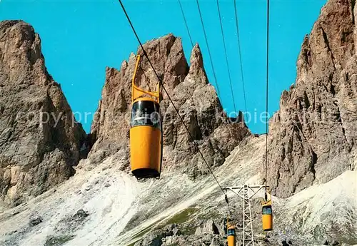 AK / Ansichtskarte Seilbahn Dolomiti Passo Sella Forcella del Sassolungo Seilbahn