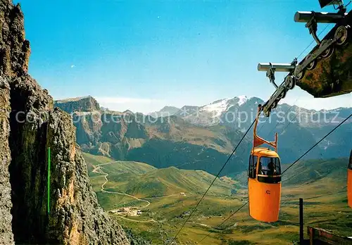 AK / Ansichtskarte Seilbahn Dolomiti Passo Sella Sassolungo Seilbahn