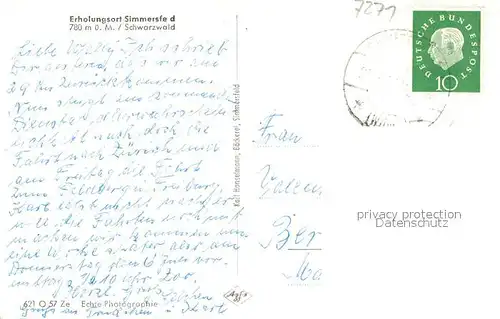 AK / Ansichtskarte Simmersfeld Landschaftspanorama Erholungsort im Schwarzwald Simmersfeld