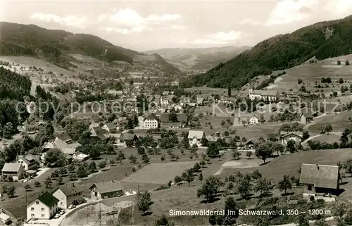 AK / Ansichtskarte Simonswaeldertal_Simonswald Landschaftspanorama Schwarzwald 