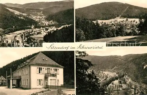 AK / Ansichtskarte Sitzendorf_Thueringen Panorama Rathaus Sitzendorf Thueringen