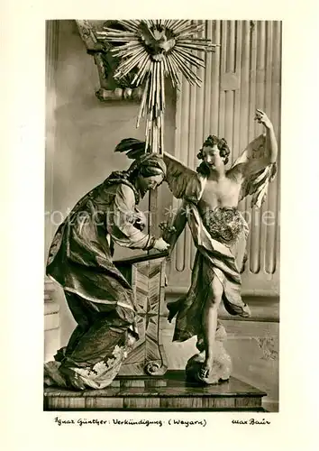 AK / Ansichtskarte Skulpturen Verkuendigung Ignaz Guenther Weyarn  