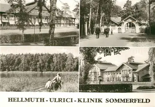 AK / Ansichtskarte Sommerfeld_Kremmen Hellmuth Ulrici Klinik Seepartie Sommerfeld Kremmen