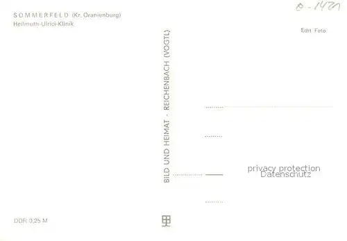 AK / Ansichtskarte Sommerfeld_Kremmen Hellmuth Ulrici Klinik Sommerfeld Kremmen