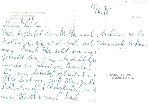 AK / Ansichtskarte Sommerfeld_Kremmen Hellmuth Ulrich Klinik  Sommerfeld Kremmen