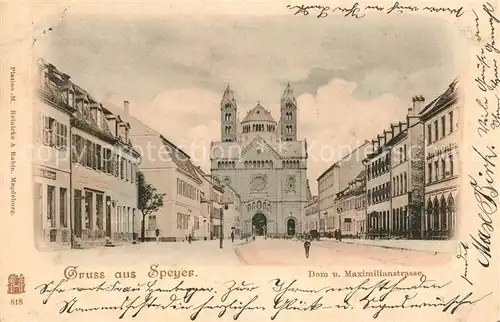 AK / Ansichtskarte Speyer_Rhein Dom Maximilianstrasse Speyer Rhein