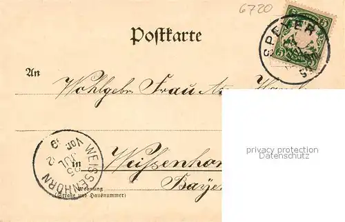 AK / Ansichtskarte Speyer_Rhein Dom Maximilianstrasse Speyer Rhein