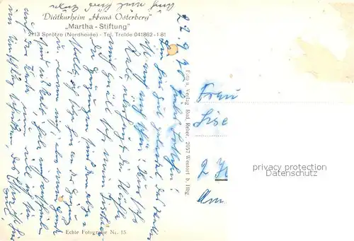 AK / Ansichtskarte Sproetze Kurheim Haus Osterberg Sproetze