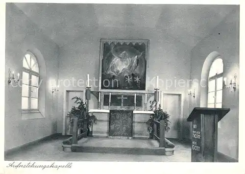 AK / Ansichtskarte Stellingen_Hamburg Kapelle Altar Alten Eichen Krankenhaus Stellingen Hamburg