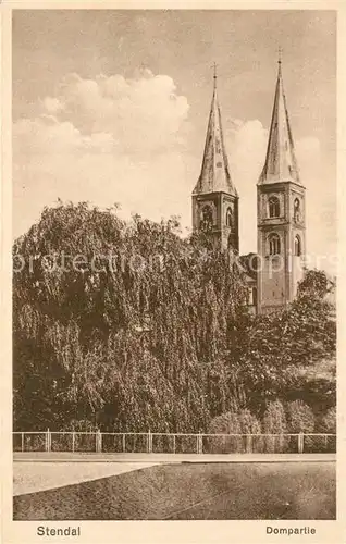 AK / Ansichtskarte Stendal Blick zum Dom Stendal