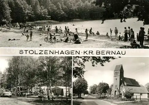 Stolzenhagen_Wandlitz Kirche Campingplatz Badestrand Stolzenhagen Wandlitz