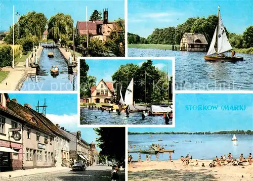 Storkow_Mark Schleuse Storkower See Marktplatz Strand Ferienzentrum Wolfswinkel Storkow Mark