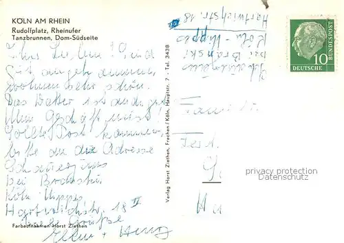 Strassenbahn Dampfer K?ln Rudolfplatz Tanzbrunnen Dom 