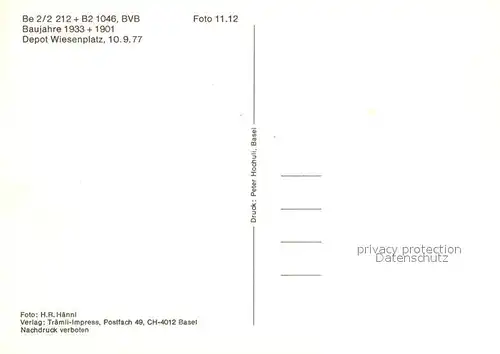 Strassenbahn Be 2 2 212 Depot Wiesenplatz Basel 