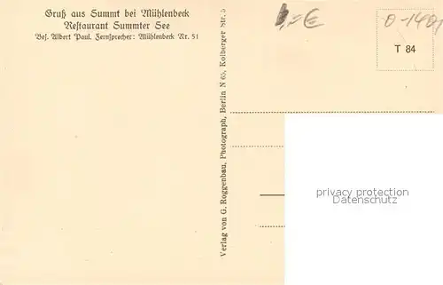 Summt_Muehlenbecker_Land Restaurant Summter See Summt_Muehlenbecker_Land