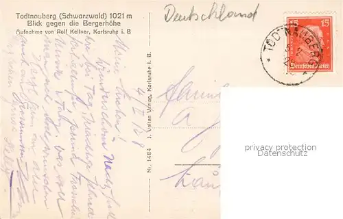 Todtnauberg Blick gegen die Bergerhoehe Winterpanorama Schwarzwald Todtnauberg