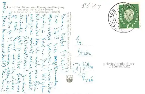 Toepen Raststaette Toepen Grenzuebergang DDR Zollabfertigung Toepen