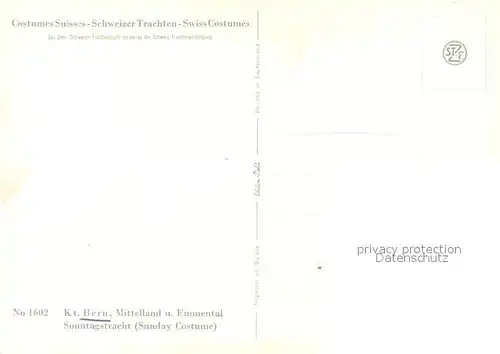 Trachten_Schweiz Bern Mittelland Emmental Sonntagstraht  