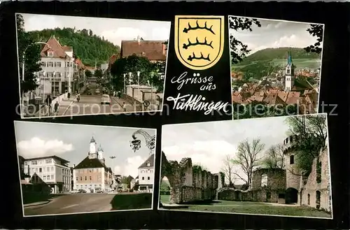 Tuttlingen Teilansichten Innenstadt Kirche Burgruine Wappen Tuttlingen